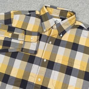 Brooks Brothers Black Fleece Shirt Mens BB2 Medium Plaid Oxford Thom Browne